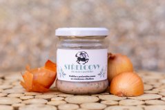 Paštika z pečeného masa se smaženou cibulkou