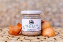 Paštika z pečeného masa se smaženou cibulkou